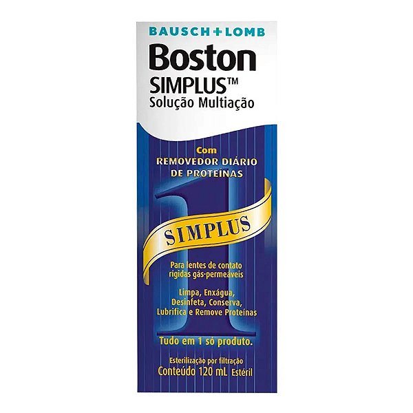 Solução para Lentes Boston Simplus Bauch Lomb 120ml
