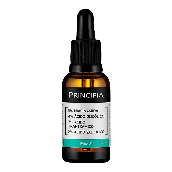 Sérum Facial Principia Mix-01 5% Niacinamida + 4% Ácido Glicólico + 3% Ácido Tranexâmico + 2% Ácido