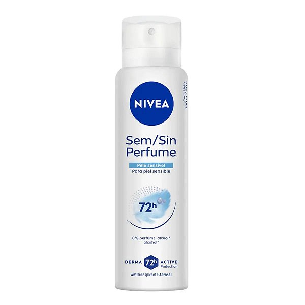 Desodorante Antitranspirante Nivea Aerossol Sem Perfume Pele Sensível 150ml