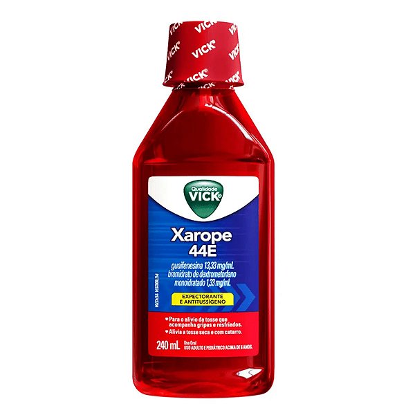 Antitussígeno e Expectorante Xarope 44E 1,33mg/mL + 13,33mg/ml 240ml