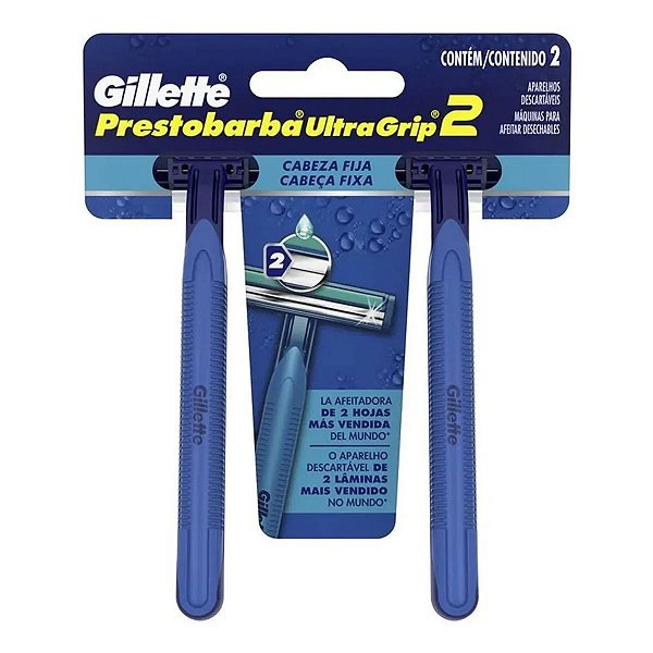 Aparelho de Barbear Gillette Prestobarba Ultragrip 2 Unidades