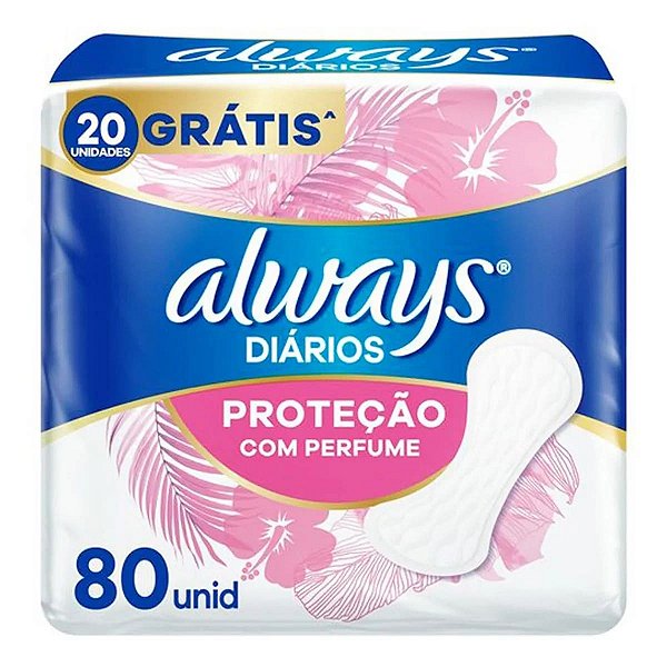 Protetor Diário Always Com Perfume 80 Unidades