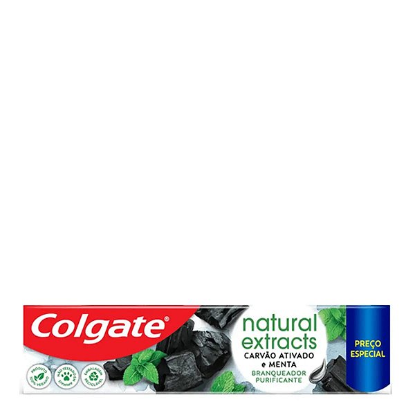 Pasta de Dente Colgate Natural Extracts Branqueador Purificante Carvão Ativado e Menta 140g