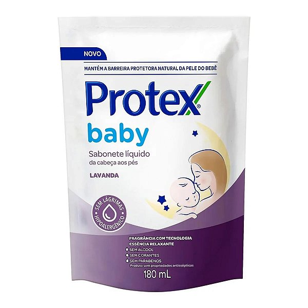 Sabonete Líquido Protex Baby Da Cabeça aos Pés Lavanda Refil 180ml