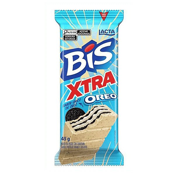Wafer recheado sabor oreo 45g - Bis Xtra