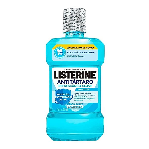 Enxaguatório Bucal Listerine Tartar Control Zero 500ml - Enxaguante Bucal Listerine Antitártaro Sem