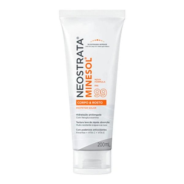 Protetor Solar Corpo e Rosto Neostrata FPS 99 Minesol 200ml Fluido