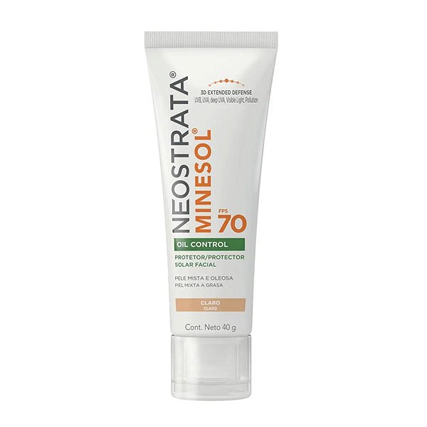 Protetor Solar Facial Neostrata FPS 70 Minesol Oil Control Pele Clara 40g