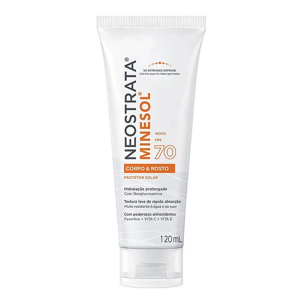 Protetor Solar Corpo e Rosto Neostrata FPS 70 Minesol 120ml