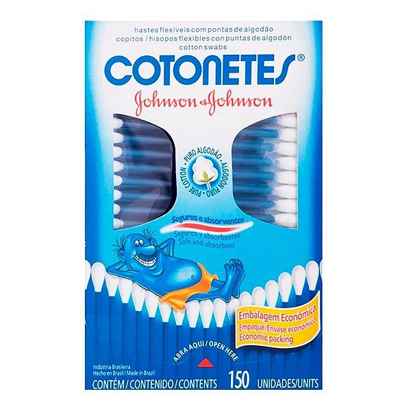 Hastes Flexíveis Cotonetes 150 Unidades