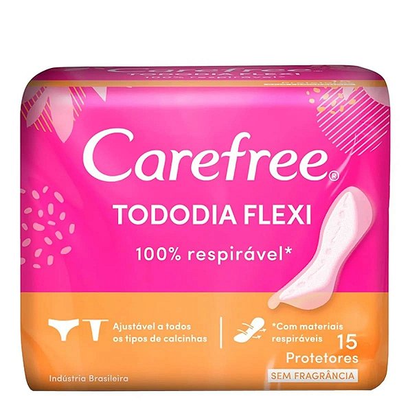 Protetor Diário Carefree Todo Dia Flexi sem Perfume 15 Unidades