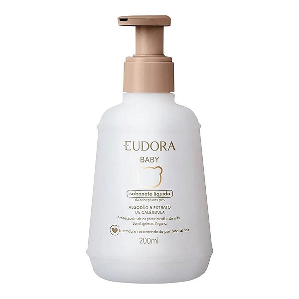 Sabonete Líquido Infantil Eudora Baby Algodão e Calêndula 200ml