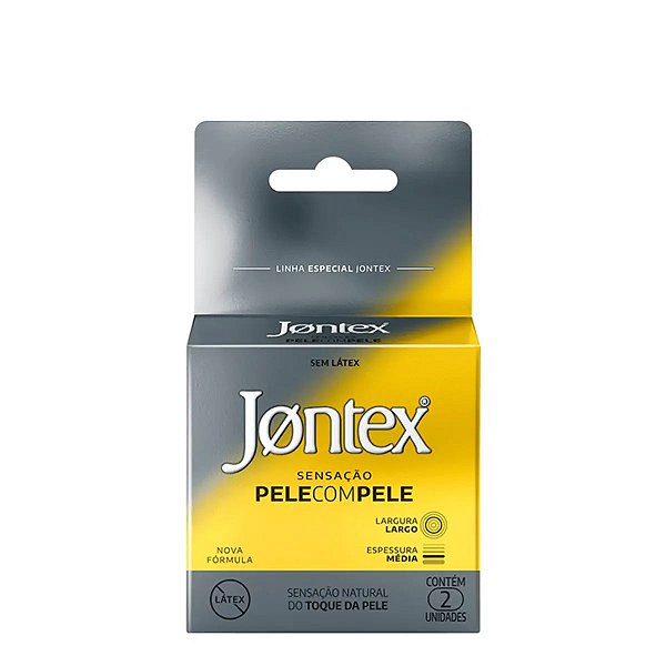 Preservativo Camisinha Masculina Jontex Sensação Pele com Pele 2 Unidades