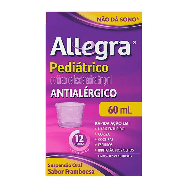 Antialérgico Infantil Allegra Pediátrico 6mg/ml 60mL + Copinho