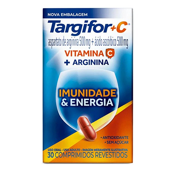 TARGIFOR C Vitamina C 500mg + Arginina 30 comprimidos revestidos