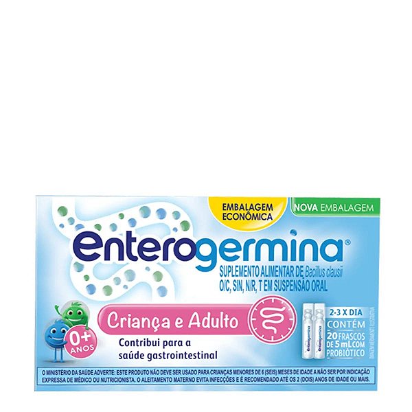 Probiótico Enterogermina 5ml Sanofi 20 Frascos