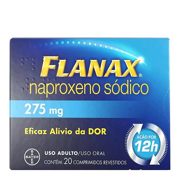 Analgésico, Anti-inflamatório e Antitérmico Flanax 275mg 20 Comprimidos