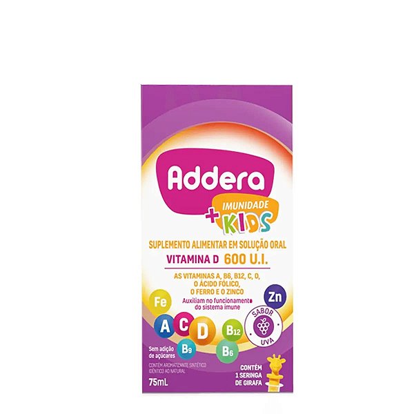 Vitamina D Addera + Imunidade Kids com 75ml