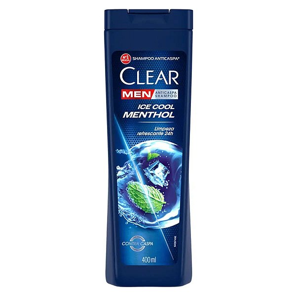 Shampoo Anticaspa Clear Men Ice Cool Menthol 400ml