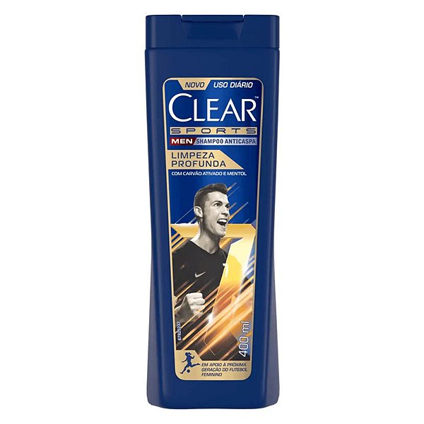 Shampoo Anticaspa Clear Men Sports Limpeza Profunda 400ml