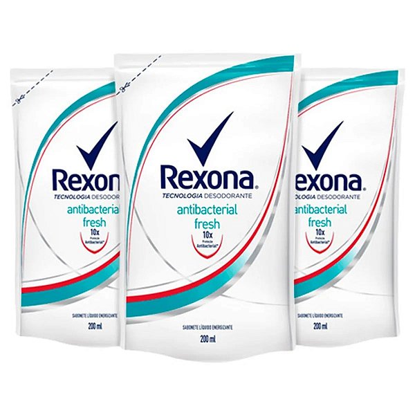 Sabonete Líquido Rexona Antibacterial Fresh Refil 200ml