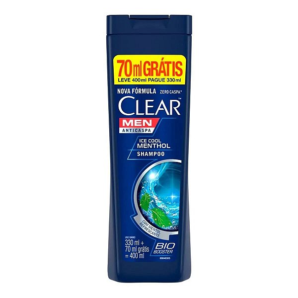 Shampoo Anticaspa Clear Men Ice Cool Menthol 400ml