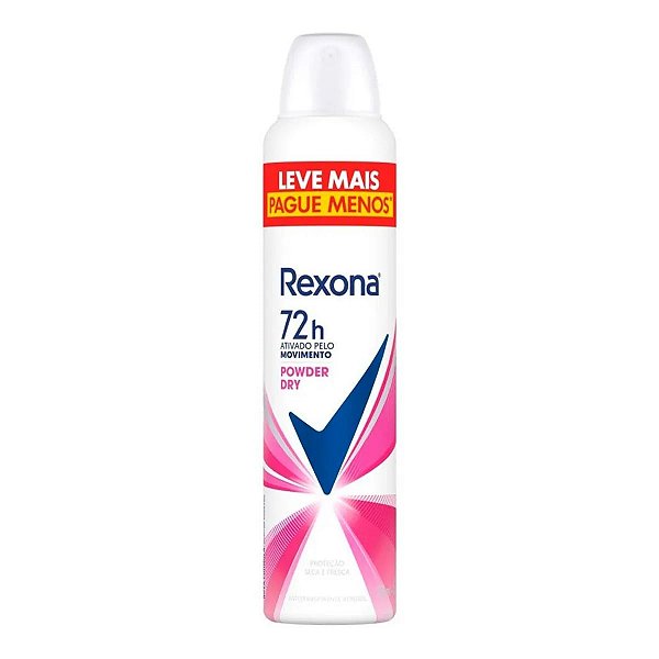 Desodorante Antitranspirante Aerossol Rexona Powder Dry 250 ml