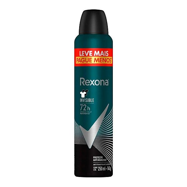 Desodorante Aerosol Rexona Men Invisible 250ml