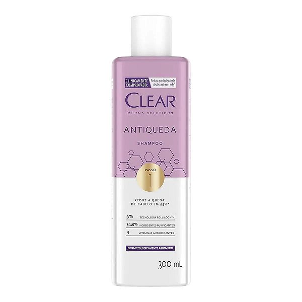 Shampoo Clear Derma Solutions Antiqueda 300ml