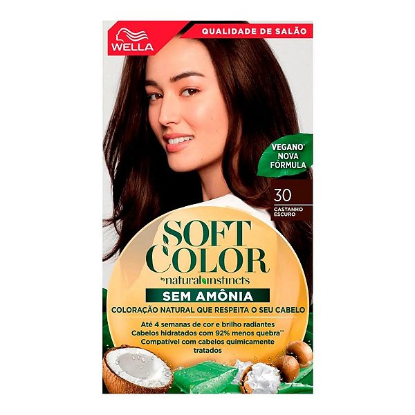 Tinta de Cabelo Wella Soft Color 30 Castanho Escuro