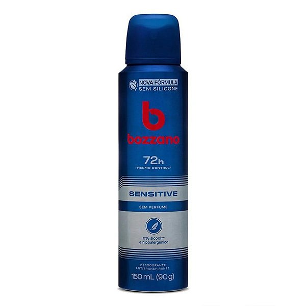 Desodorante Antitranspirante Aerossol Masculino Bozzano Sensitive Sem Perfume 150ml