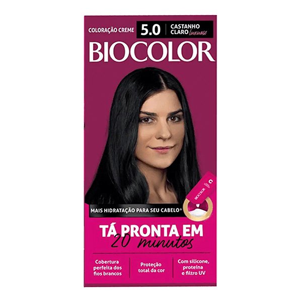 Tinta de Cabelo Biocolor 5.0 Castanho Claro Luxuoso