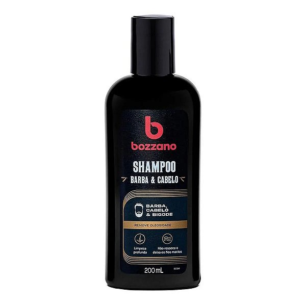Shampoo para Barba, Cabelo e Bigode Bozzano 200ml
