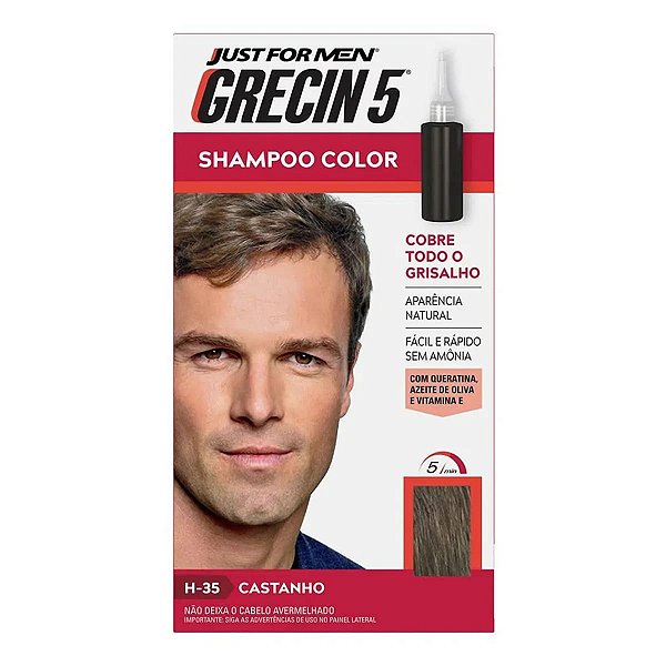 Tonalizante Shampoo Color Grecin 5 Castanho 1 Unidade