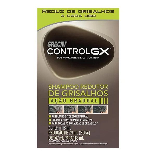 Shampoo Grecin Control GX Redutor de Grisalho 118ml