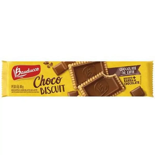 Biscoito choco biscuit sabor chocolate ao leite 80g - Bauducco
