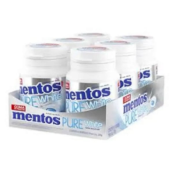 Chiclete Pure Fresh White Garrafa caixa com 6 unidades de 56g - Mentos