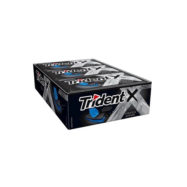 Chiclete 5S Preto sabor intense caixa com 21 unidades de 8g - Trident