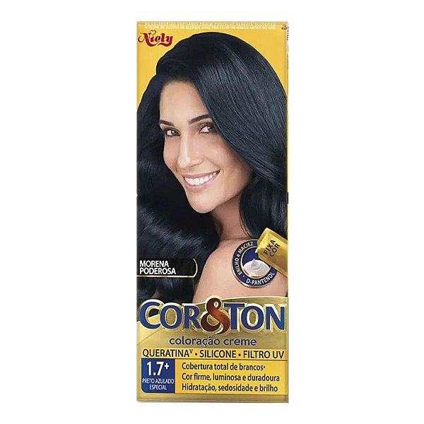 Tinta de Cabelo Niely Cor&Ton 1.7 Preto Azulado Especial