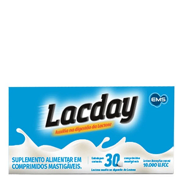 Lacday 10.000U.Fcc EMS 30 Comprimidos Mastigáveis