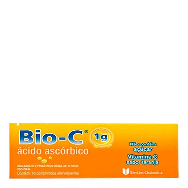 Vitamina C Bio-C Efervescente 1g União Química 10 comprimidos
