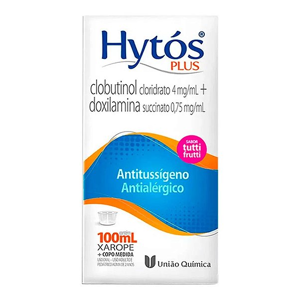Antitussígeno e Antialérgico Hytos Plus 4mg/ml e 0,75mg/ml 100ml