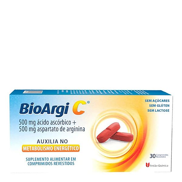 Suplemento Alimentar BioArgi C Uniao Química 30 Comprimidos Revestidos