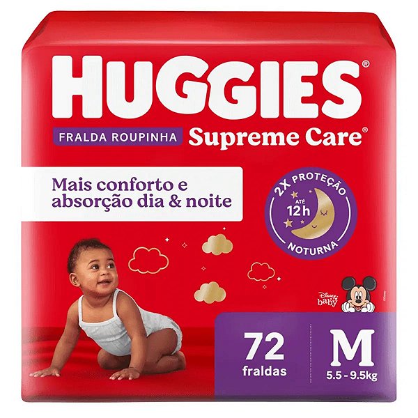 Fralda Huggies Supreme Care Roupinha M 72 Unidades