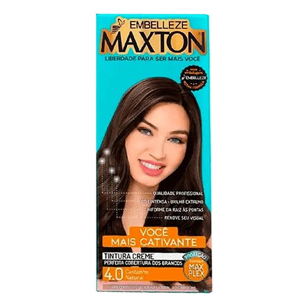 Tinta de Cabelo Embelleze Maxton Creme 4.0 Castanho Natural
