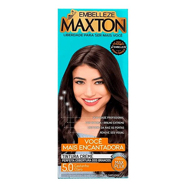 Tinta de Cabelo Embelleze Maxton Creme 5.0 Castanho Claro