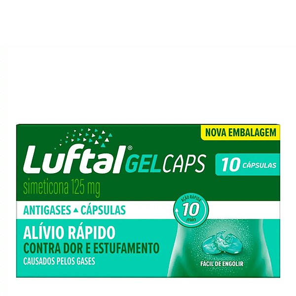 Antigases Luftal Gel Caps 125mg 10 Cápsulas Gelatinosas Moles