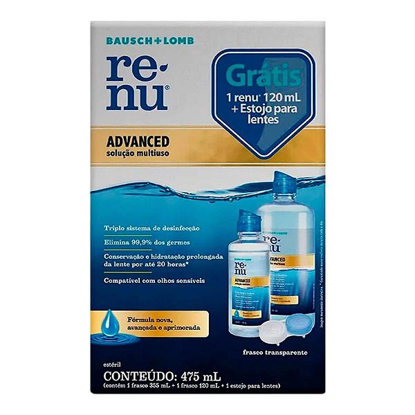Solução Multiuso para Lente de Contato Packon Renu Advanced 335ml + 120ml