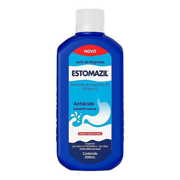 Leite De Magnésia Tradicional Estomazil 300ml Suspensão Oral