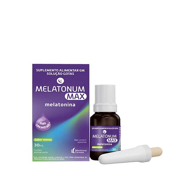 Melatonina Menta Melatonum Max 30ml Solução Gotas